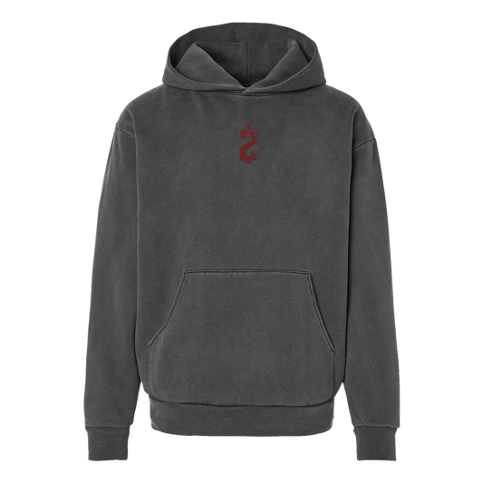 Vintage Black hoodie with “We’ll Go To Hell Bout Johnny Manziel” text on back and $2 logo on front, oversized fit, official merch.
